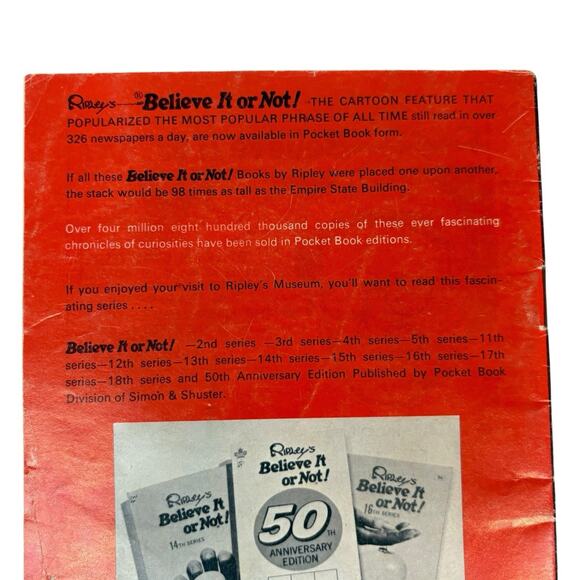 VTG 1970 Original "RIPLEY'S BELIEVE IT OR NOT! Museum" Soft Cover Book Booklet - Picture 7 of 12